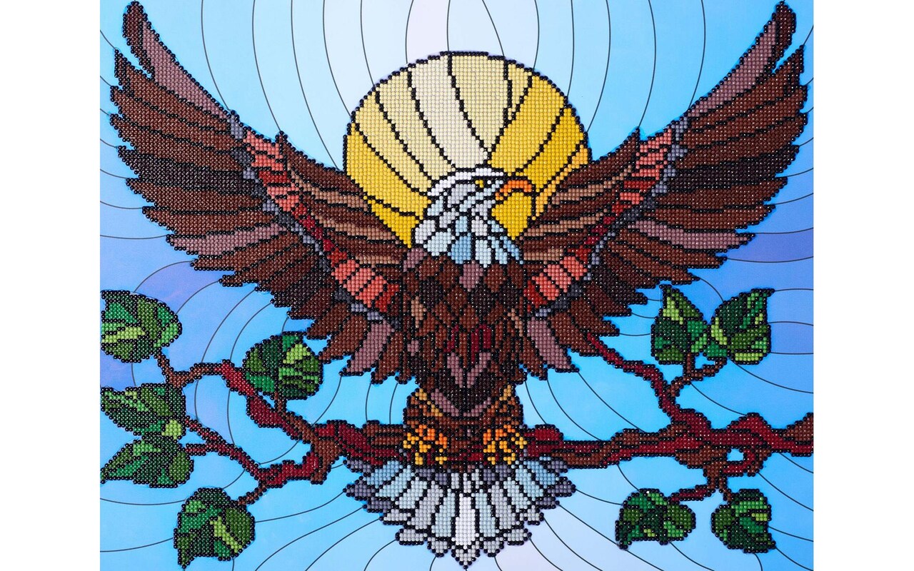 DIAMOND ART BY LEISURE ARTS Diamond Painting Kits For Adults 16x20  Advanced Stain Glass Eagle, Full Drill, Diamond Art Kits, Dimond Art,  Diamond Art